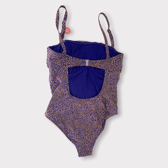 NWOT SEAFOLLY US 10 DD One Piece Swimsuit Orange Blue Animal Print - Picture 5 of 14